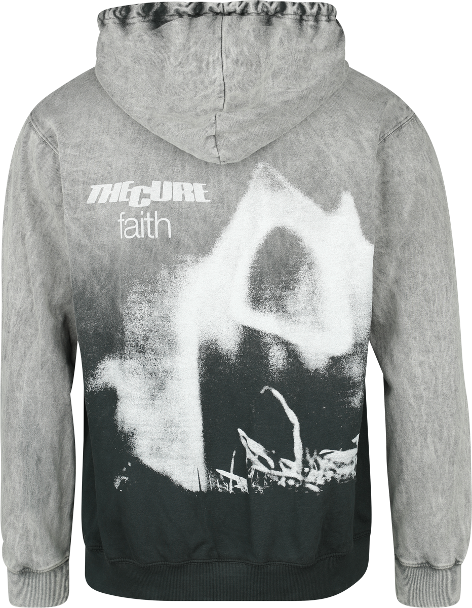 Sweat-shirt à capuche  de The Cure - Faith - S à L - pour Homme - gris - The Cure - View 2