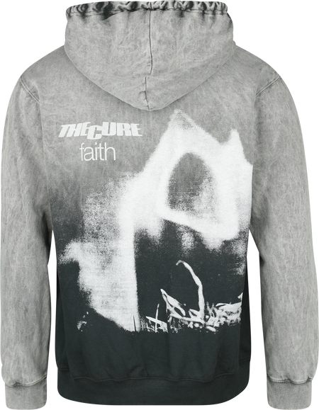 Sweat-shirt à capuche  de The Cure - Faith - S à L - pour Homme - gris - The Cure - View 2