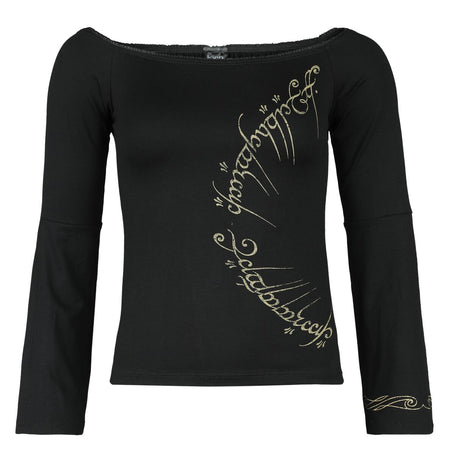 T-shirt manches longues  de Le Seigneur Des Anneaux - Ring Inscription - S à XXL - pour Femme - noir - Le Seigneur Des Anneaux