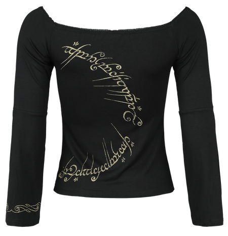 T-shirt manches longues  de Le Seigneur Des Anneaux - Ring Inscription - S à XXL - pour Femme - noir - Le Seigneur Des Anneaux - View 2