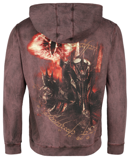 Sweat-shirt zippé à capuche  de Le Seigneur Des Anneaux - Mordor - S à L - pour Homme - bordeaux - Le Seigneur Des Anneaux - View 2
