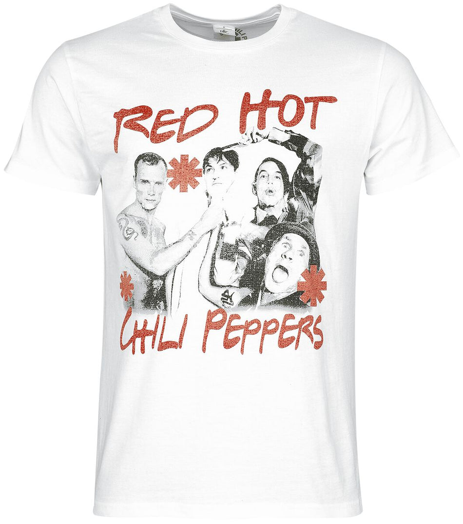 T-Shirt Manches courtes  de Red Hot Chili Peppers - Photo - S à 3XL - pour Homme - blanc - Red Hot Chili Peppers