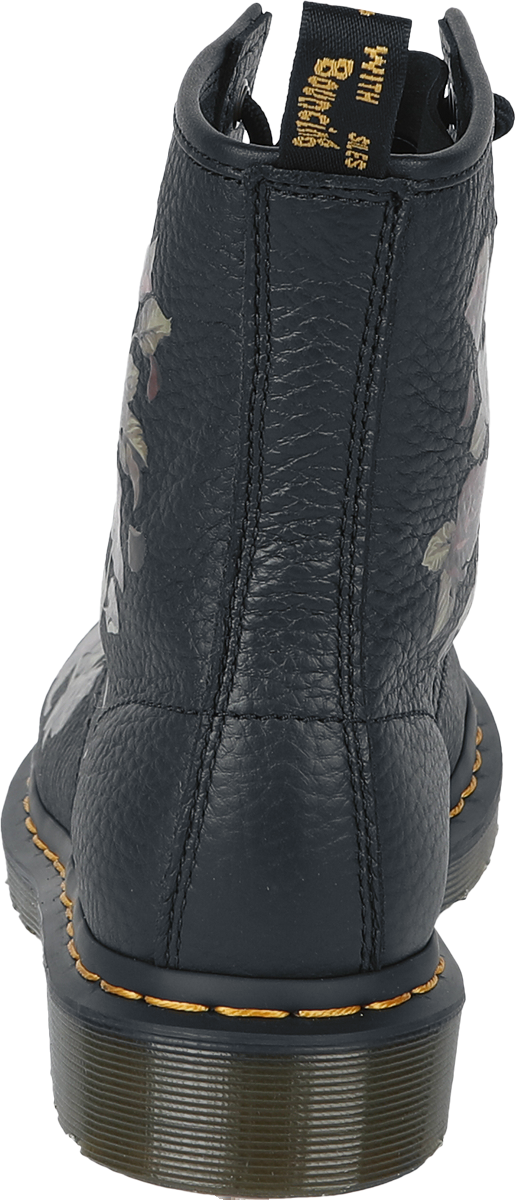 Bottes  de Dr. Martens - 1460 - Decayed Roses Classic Tumbled Nappa - EU36 à EU41 - pour Femme - noir - Dr. Martens - View 2