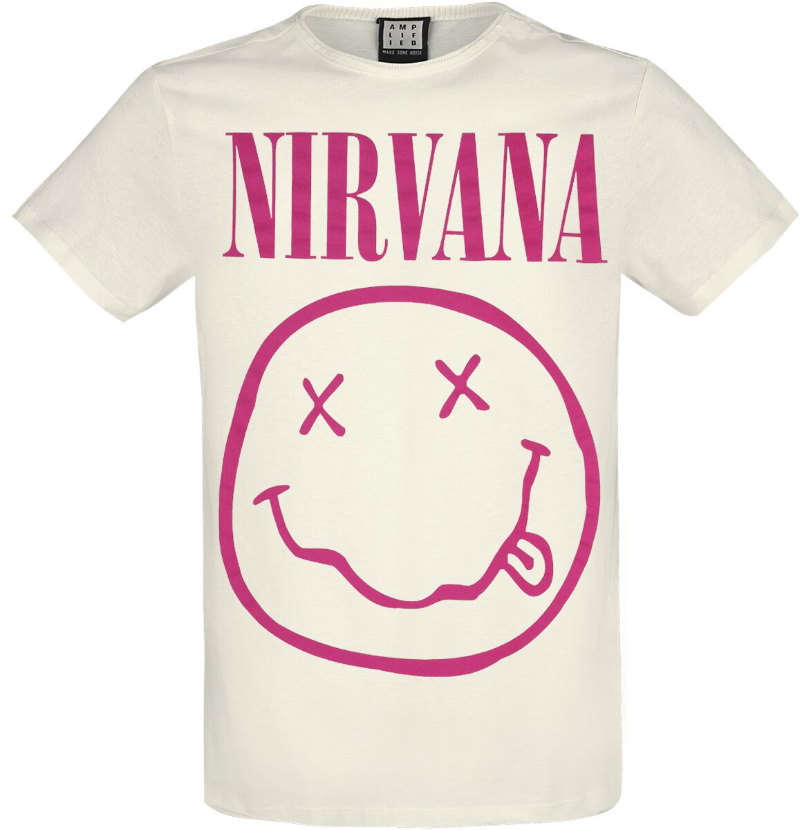T-Shirt Manches courtes  de Nirvana - Amplified Collection - Neon Pink - XS à XXL - pour Homme - blanc cassé - Nirvana