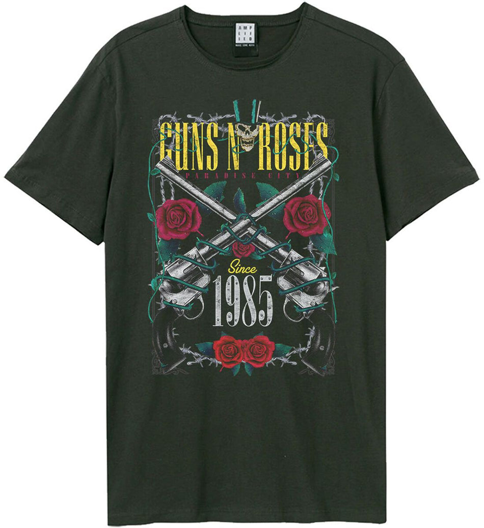 T-Shirt Manches courtes  de Guns N' Roses - Amplified Collection - LA Big Guns - XS à 3XL - pour Homme - anthracite - Guns N' Roses