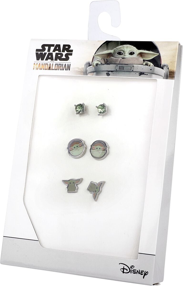Set de boucles d'oreilles Disney de Star Wars - The Mandalorian - Grogu - pour Femme - vert - Star Wars