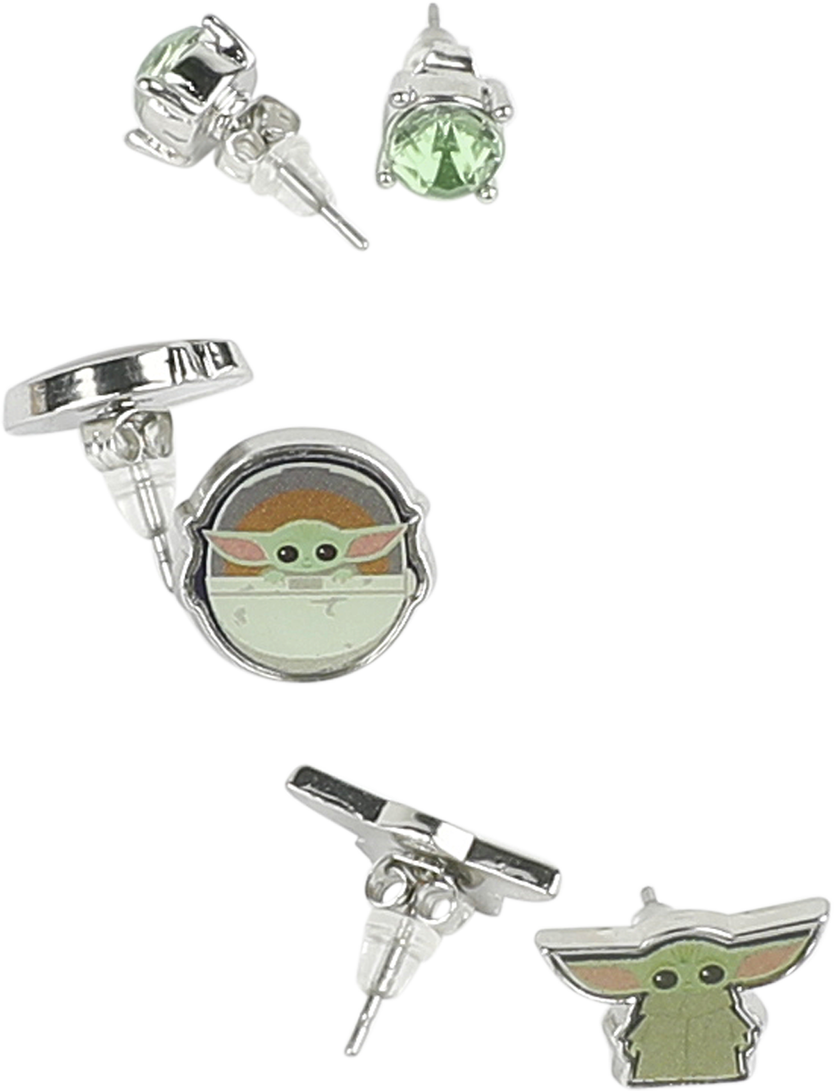 Set de boucles d'oreilles Disney de Star Wars - The Mandalorian - Grogu - pour Femme - vert - Star Wars - View 2