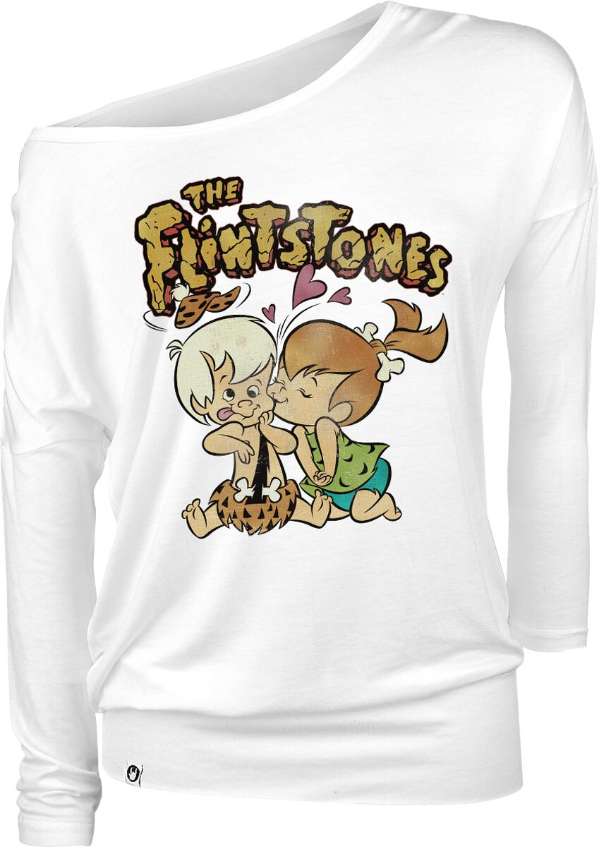T-shirt manches longues  de Les Pierrafeu - Pépite & Bam-Bam - S à M - pour Femme - blanc - Les Pierrafeu
