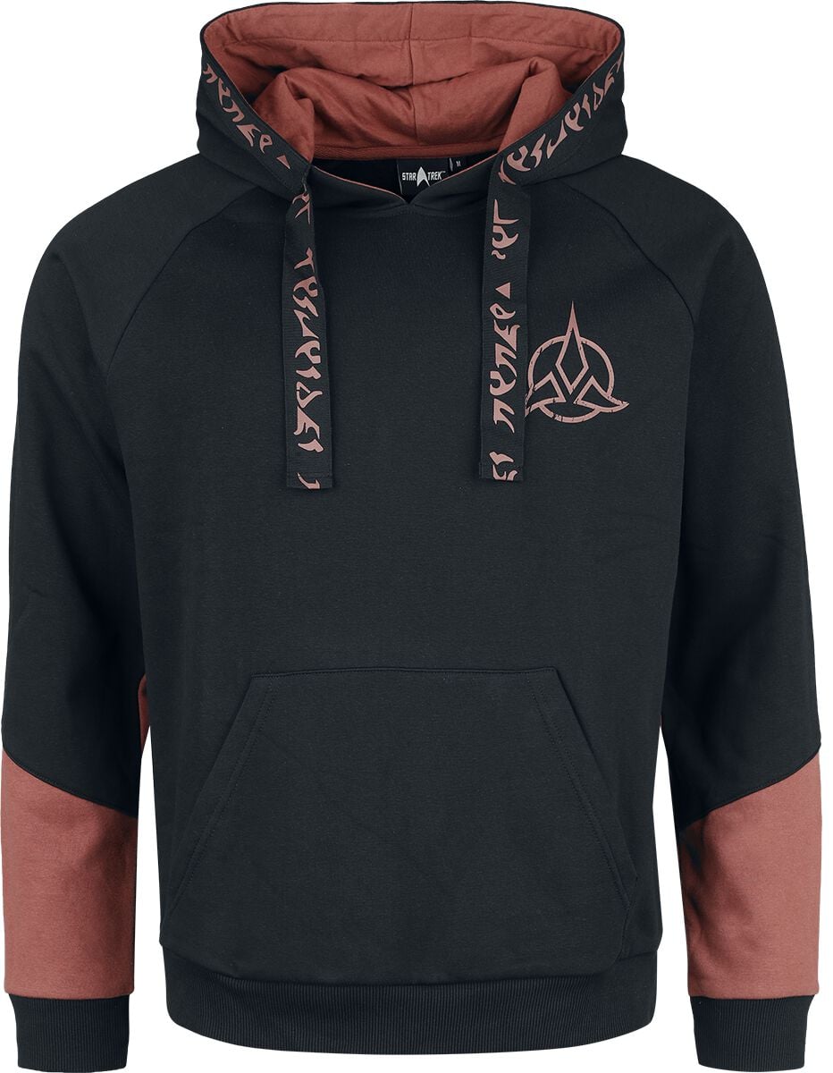 Sweat-shirt à capuche  de Star Trek - Klingon Empire - S à XXL - pour Homme - noir - Star Trek