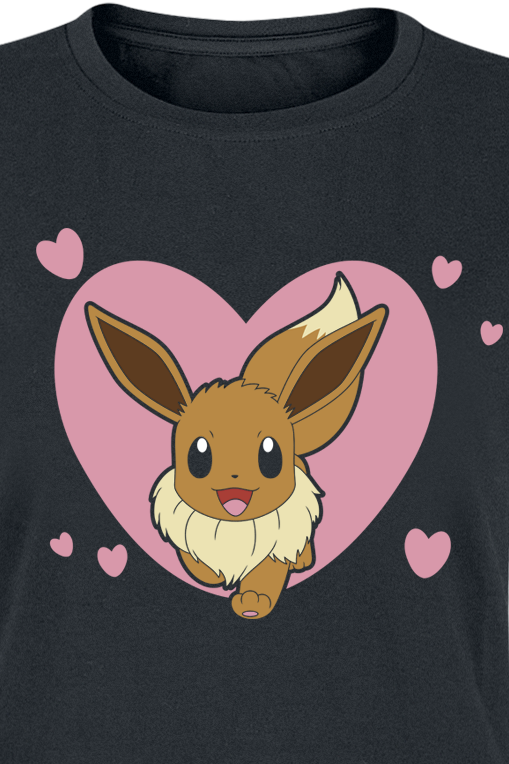 T-Shirt Manches courtes Gaming de Pokémon - Évoli - S à XXL - pour Femme - noir - Pokémon - View 2