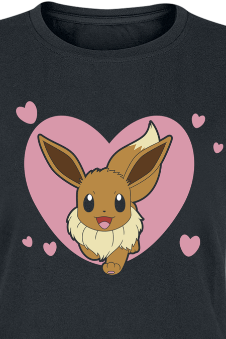 T-Shirt Manches courtes Gaming de Pokémon - Évoli - S à XXL - pour Femme - noir - Pokémon - View 2