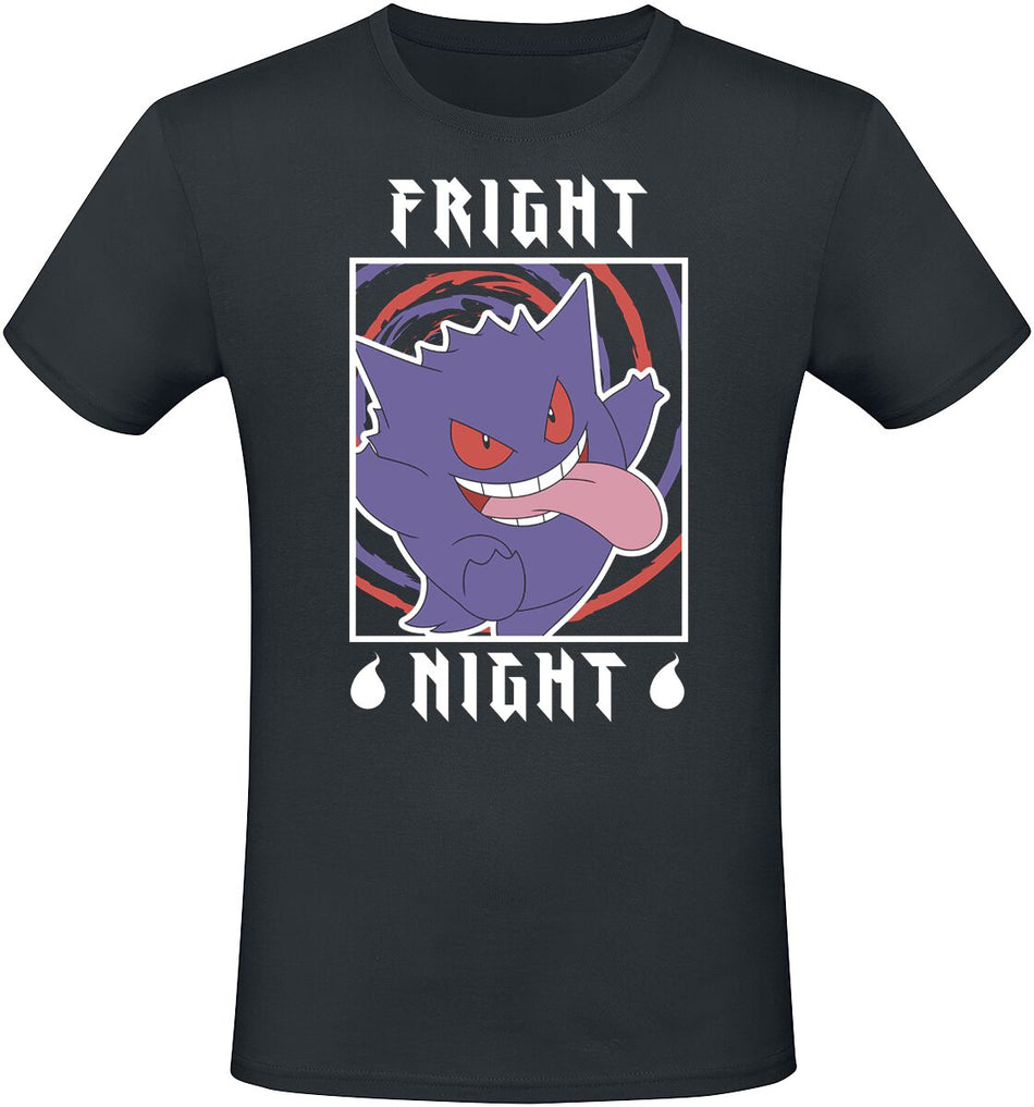 T-Shirt Manches courtes Gaming de Pokémon - Gengar - Fright Night - S à XXL - pour Homme - noir - Pokémon