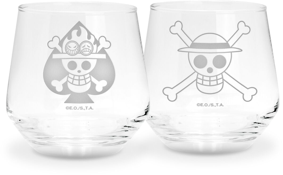 Lot de verres  de One Piece - Ruffy & Ace - pour Unisexe - transparent - One Piece