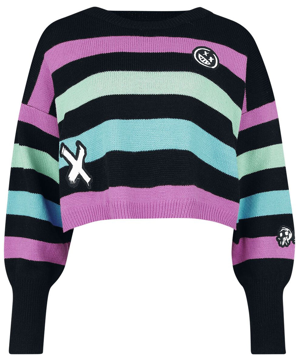 Pull tricoté Gaming de League of Legends - Arcane - Arcane - Jinx - S à XXL - pour Femme - multicolore - League Of Legends