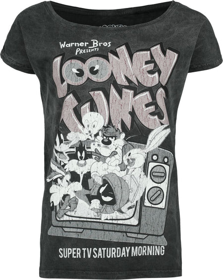 T-Shirt Manches courtes  de Looney Tunes - TV Show - L - pour Femme - multicolore - Looney Tunes