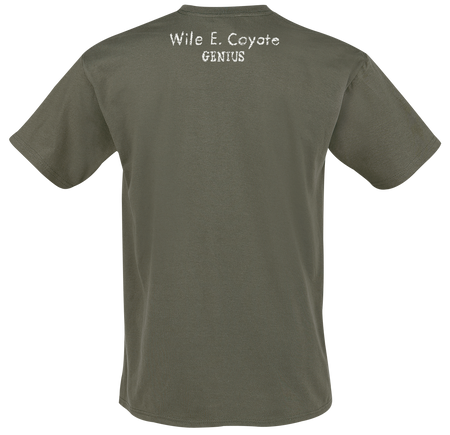 T-Shirt Manches courtes  de Looney Tunes - Coyote - Ouch - S à 3XL - pour Homme - olive - Looney Tunes - View 2