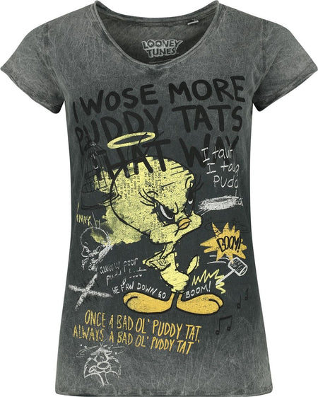 T-Shirt Manches courtes  de Looney Tunes - Titi - S à 3XL - pour Femme - multicolore - Looney Tunes