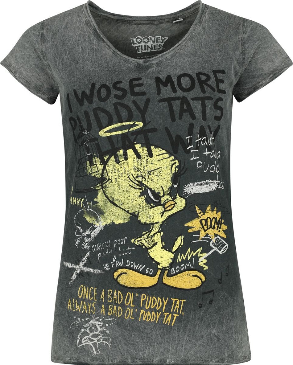 T-Shirt Manches courtes  de Looney Tunes - Titi - S à 3XL - pour Femme - multicolore - Looney Tunes