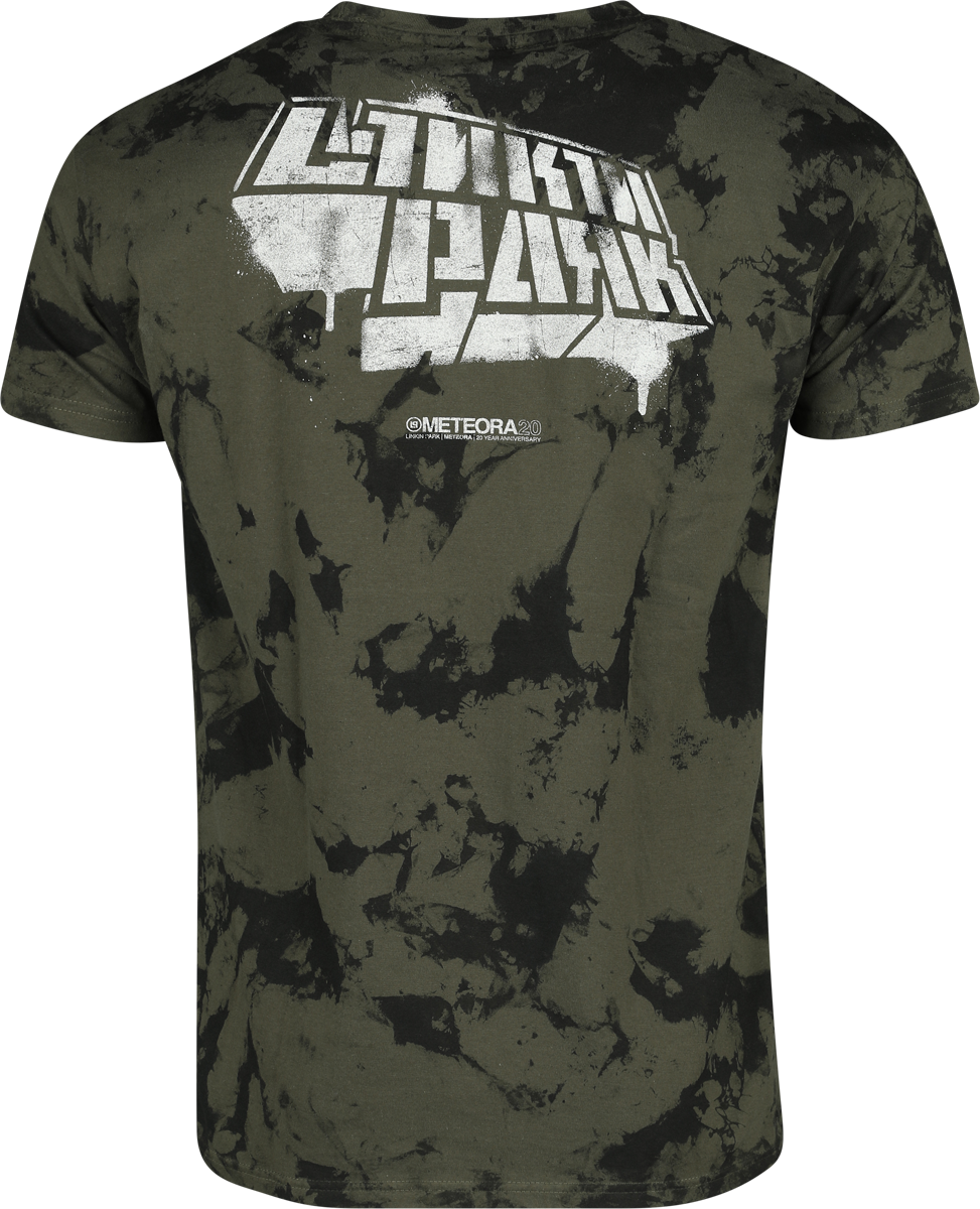 T-Shirt Manches courtes  de Linkin Park - Spray Collage - S à XXL - pour Homme - vert - Linkin Park - View 2