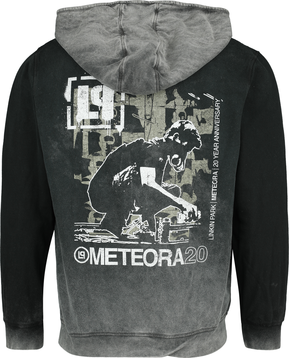Sweat-shirt zippé à capuche  de Linkin Park - Meteora Spray - S à XXL - pour Homme - gris - Linkin Park - View 2