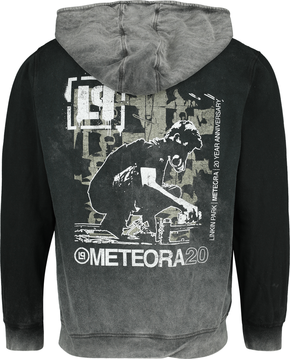 Sweat-shirt zippé à capuche  de Linkin Park - Meteora Spray - S à XXL - pour Homme - gris - Linkin Park - View 2