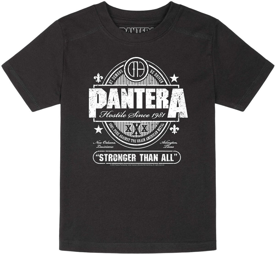 T-shirt  de Pantera - Metal-Kids - Stronger Than All - 128 à 164 - pour filles & garçonse - noir - Pantera