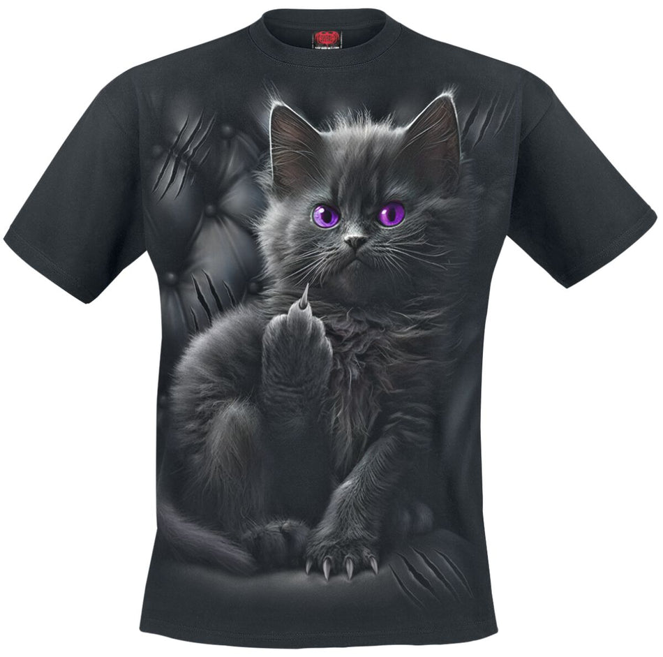 T-Shirt Manches courtes Gothic de Spiral - Cattitude - S à 4XL - pour Unisexe - noir - Spiral