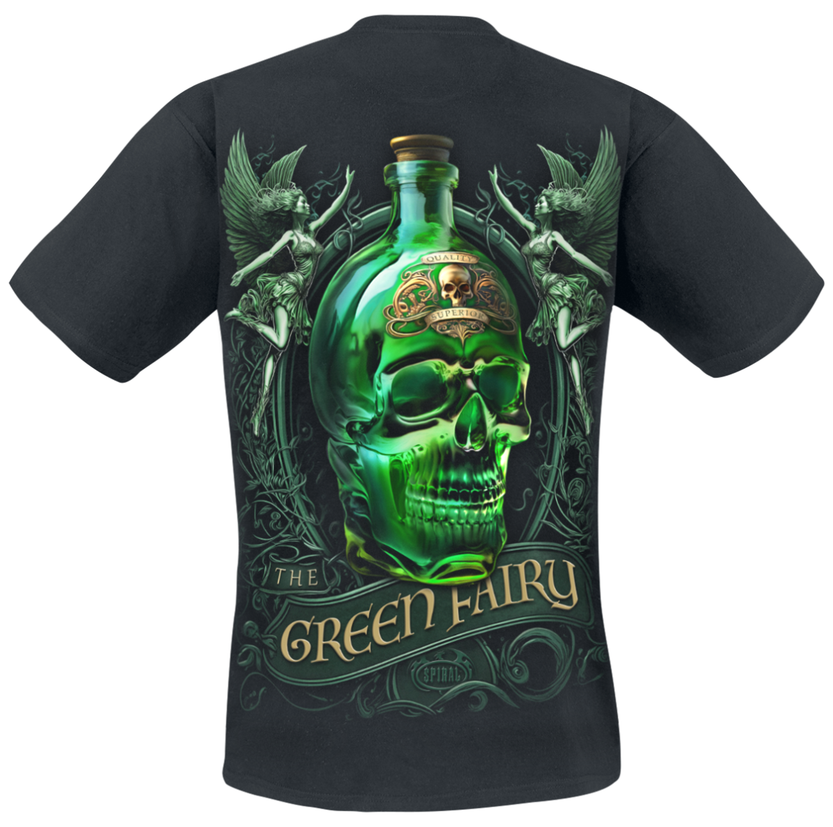 T-Shirt Manches courtes  de Spiral - The Green Fairy - S à 4XL - pour Homme - noir - Spiral - View 2