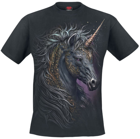 T-Shirt Manches courtes Unicorn de Spiral - Celtic Unicorn - M à 4XL - pour Homme - noir - Spiral