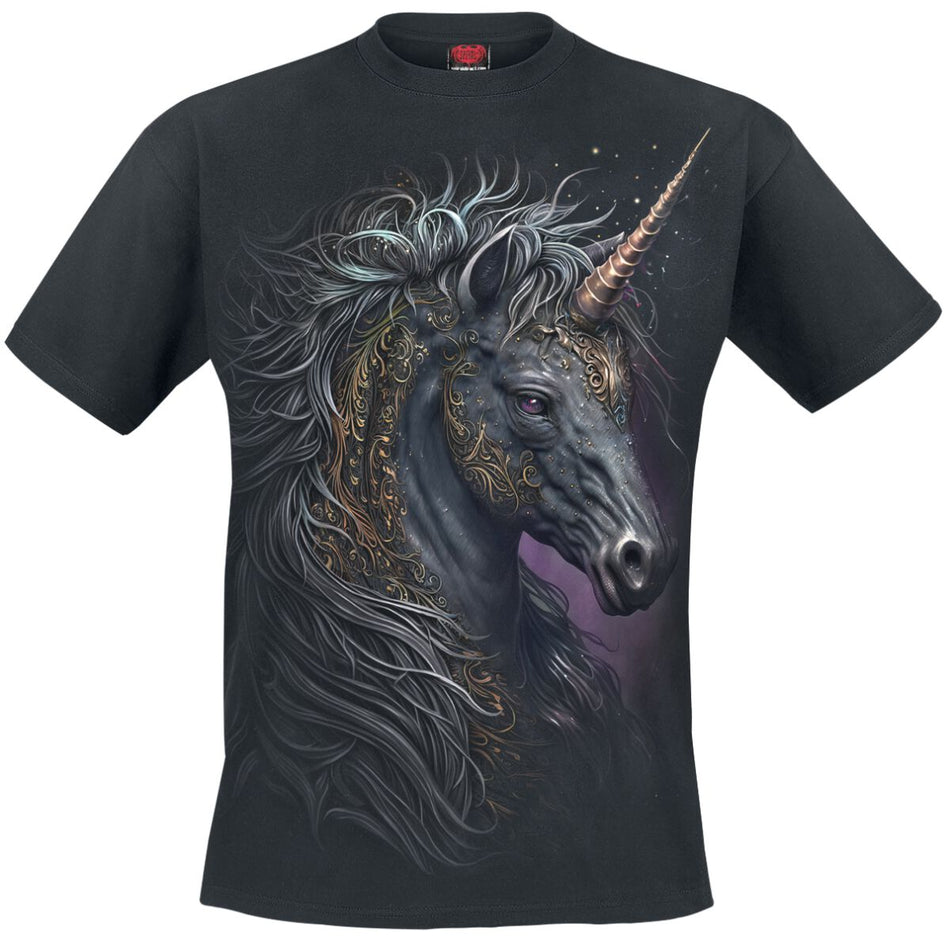 T-Shirt Manches courtes Unicorn de Spiral - Celtic Unicorn - S à 4XL - pour Homme - noir - Spiral