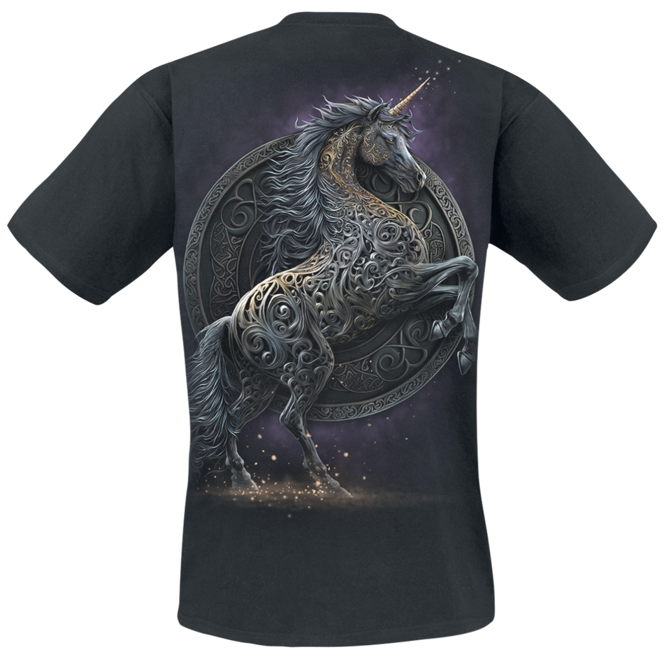 T-Shirt Manches courtes Unicorn de Spiral - Celtic Unicorn - S à 4XL - pour Homme - noir - Spiral - View 2