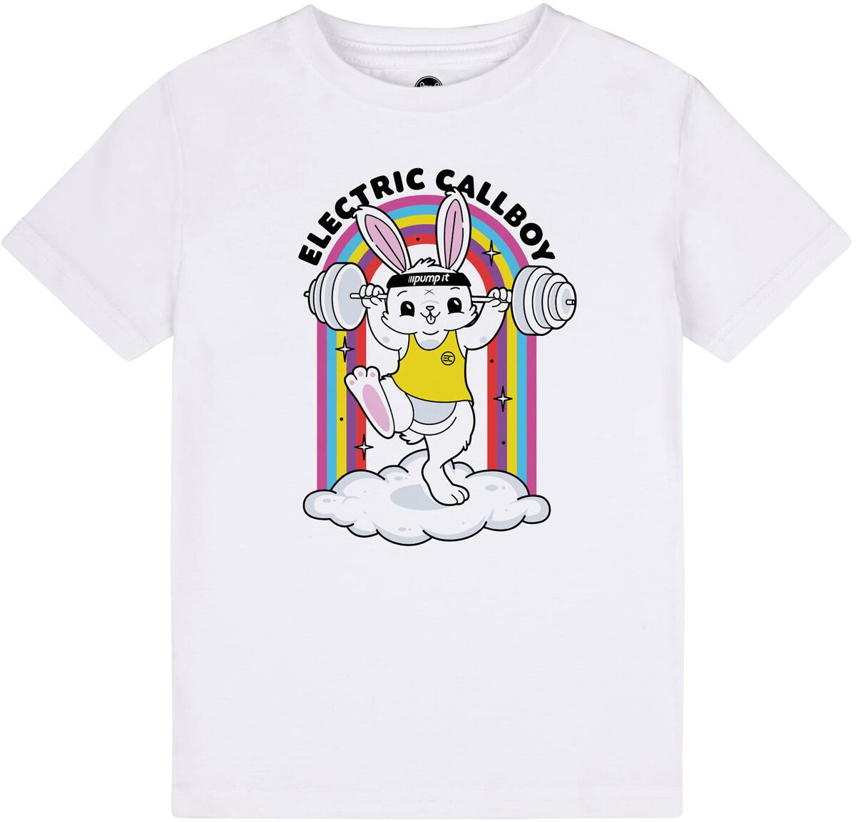T-shirt  de Electric Callboy - Metal-Kids - Pump It Bunny - 104 à 164 - pour filles & garçonse - blanc - Electric Callboy