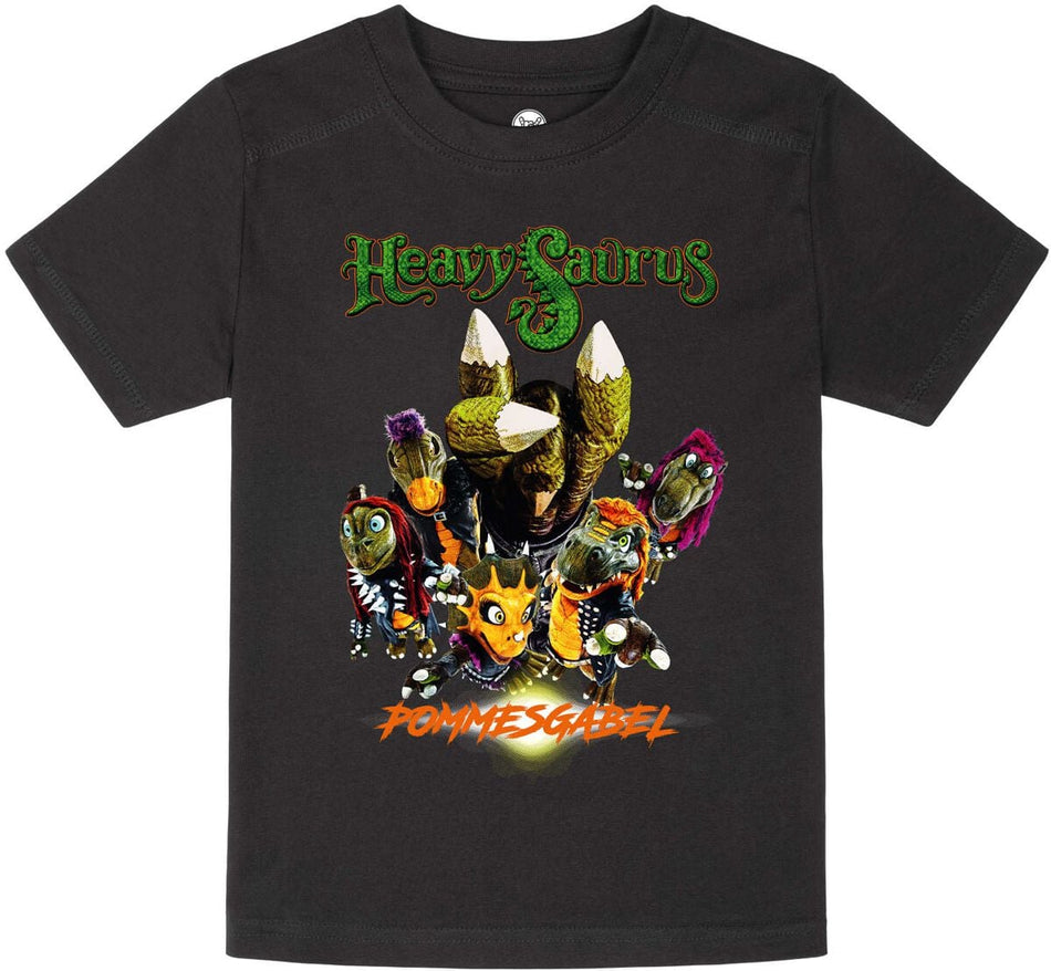 T-shirt  de Heavysaurus - Metal-Kids - Pommesgabel - 104 à 164 - pour filles & garçonse - noir - Heavysaurus