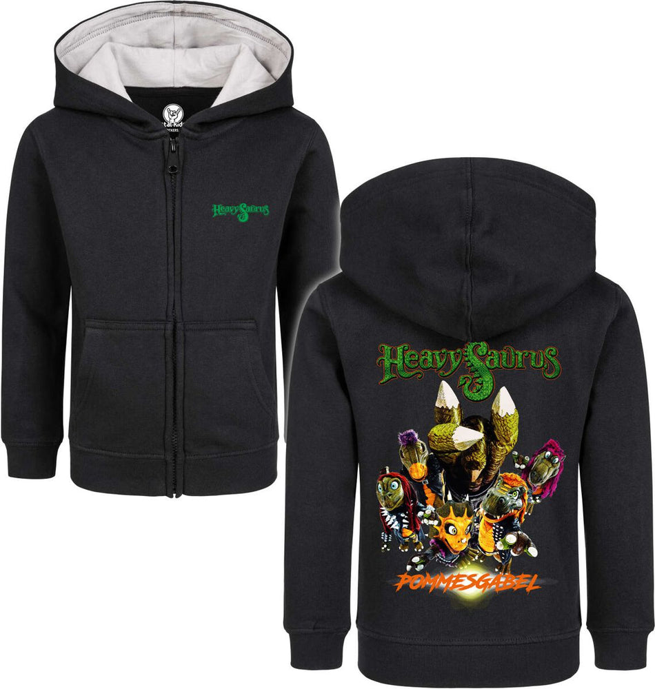 Vestes à capuches pour enfants  de Heavysaurus - Metal-Kids - Pommesgabel - 104 à 164 - pour Enfants - noir - Heavysaurus