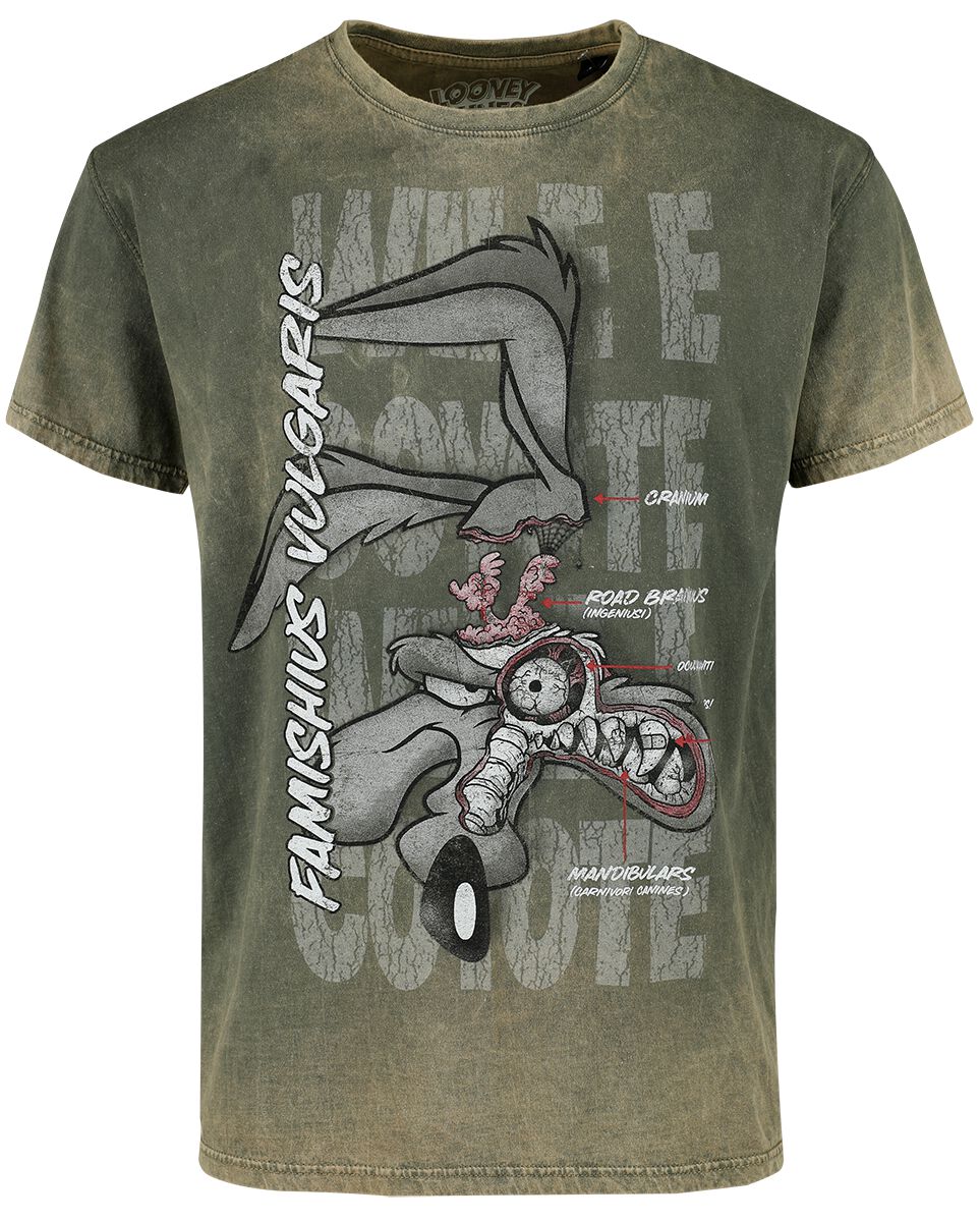 T-Shirt Manches courtes  de Looney Tunes - Coyote - Famishius Vulgaris - S à XL - pour Homme - multicolore - Looney Tunes
