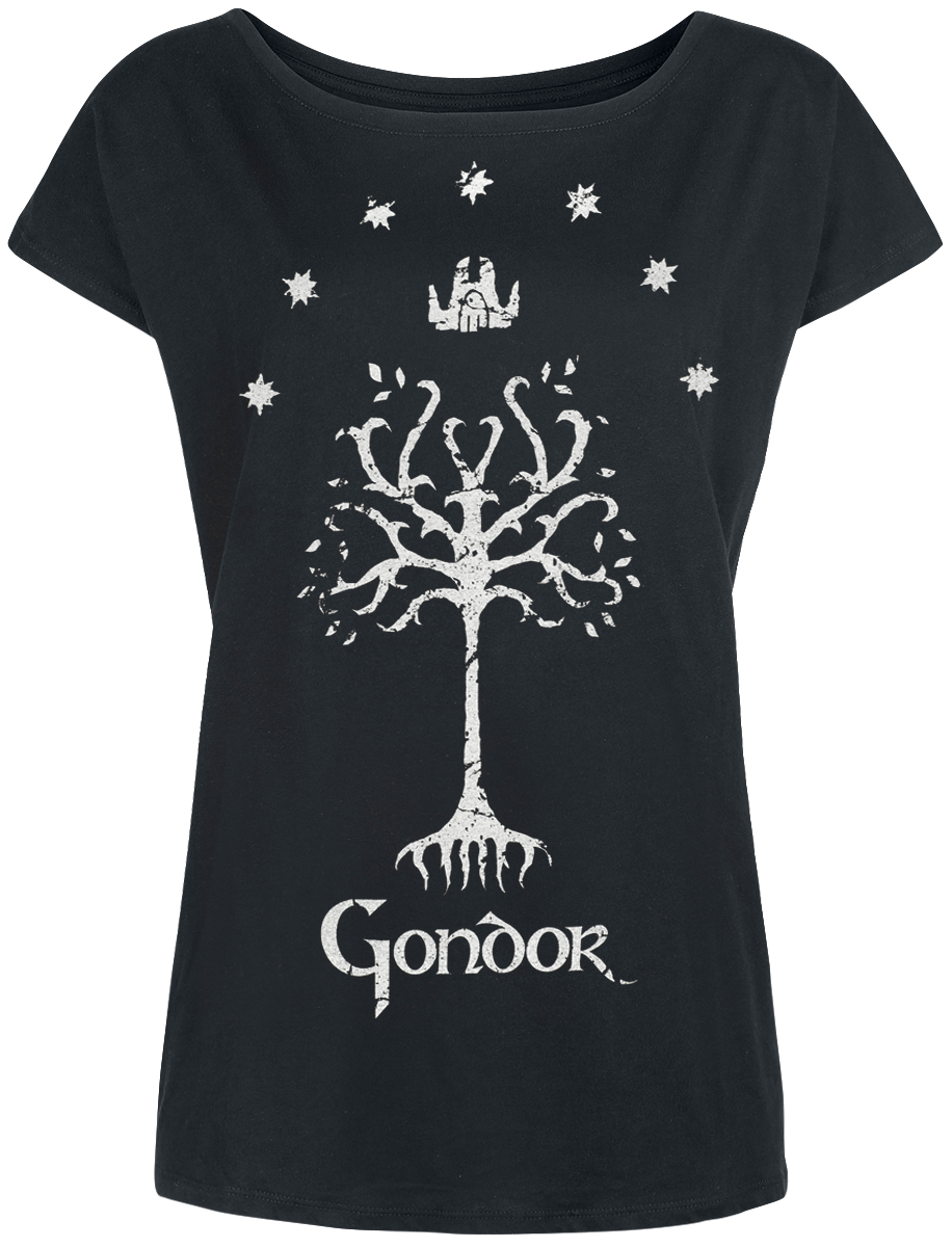T-Shirt Manches courtes  de Le Seigneur Des Anneaux - Arbre Du Gondor - S à M - pour Femme - noir - Le Seigneur Des Anneaux - View 2