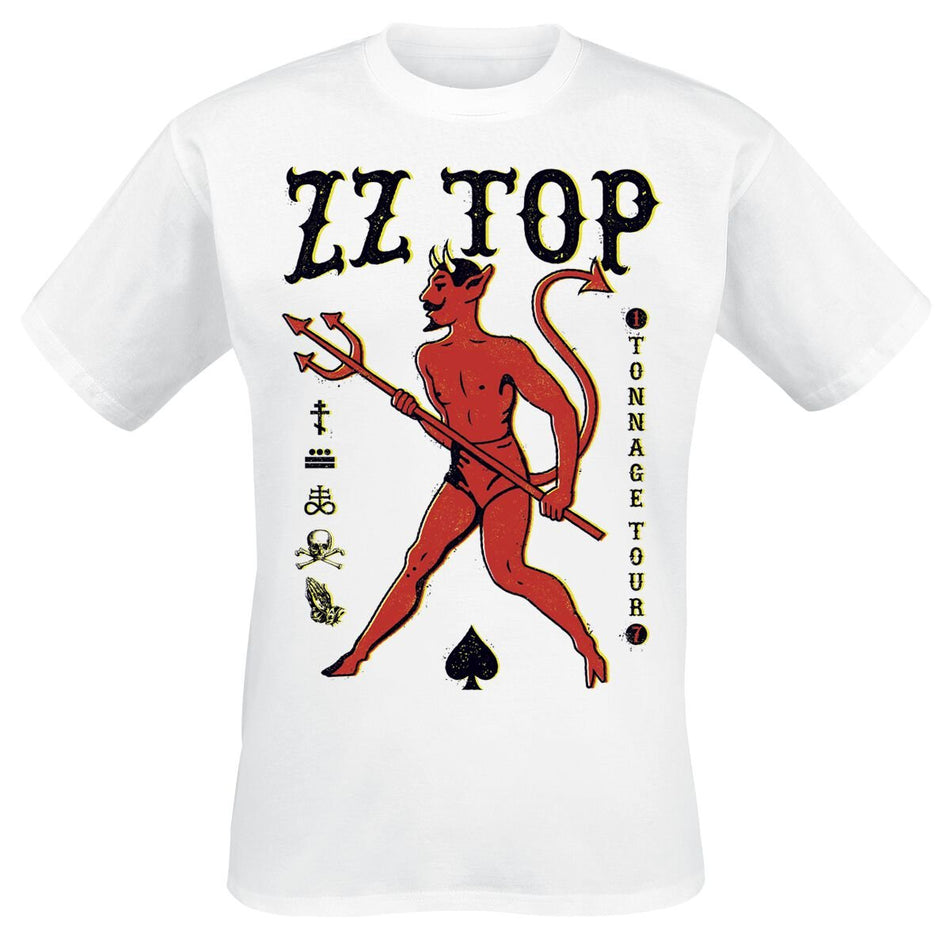 T-Shirt Manches courtes  de ZZ Top - Tonnage Tour - S à 3XL - pour Homme - blanc - ZZ Top