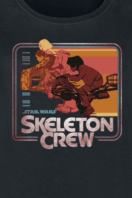 T-Shirt Manches courtes Disney de Star Wars - Skeleton Crew - Retro Riding - S à XXL - pour Femme - noir - Star Wars - View 2