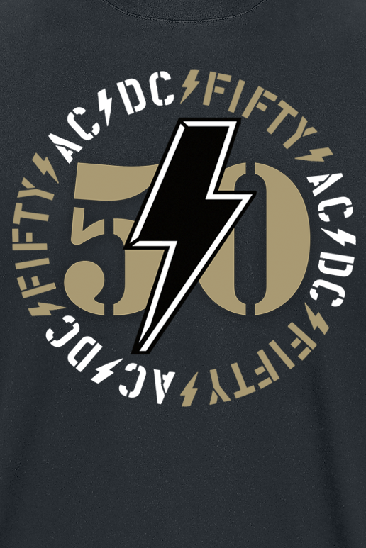 T-Shirt Manches courtes  de AC/DC - Fifty Bold Emblem - M à 3XL - pour Homme - noir - AC/DC - View 2