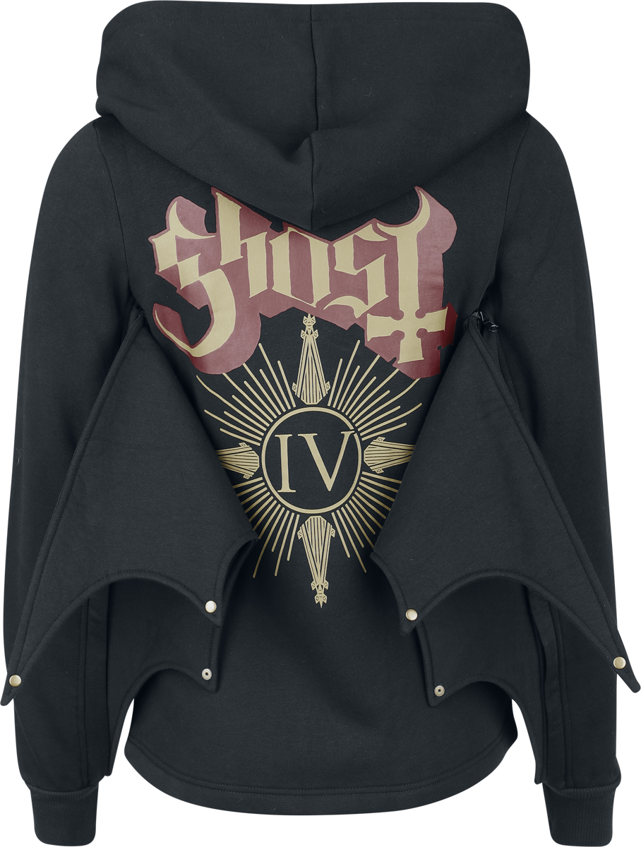 Sweat-shirt zippé à capuche  de Ghost - EMP Signature Collection - S à 3XL - pour Femme - noir - Ghost - View 2