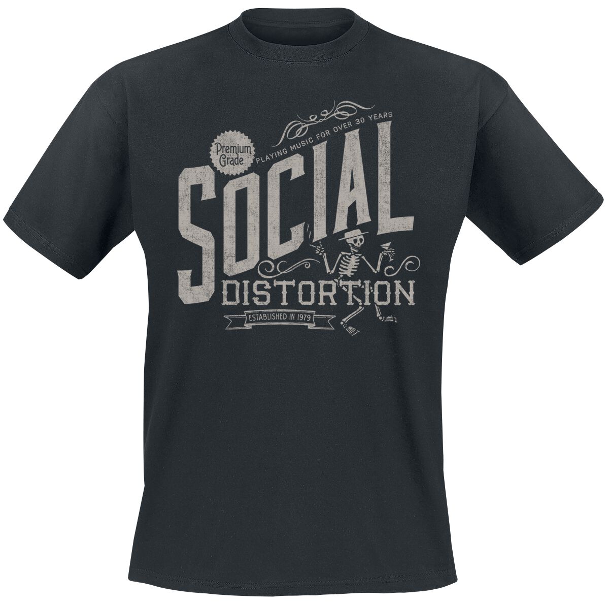 T-Shirt Manches courtes  de Social Distortion - Premium Grade - S à 3XL - pour Homme - noir - Social Distortion