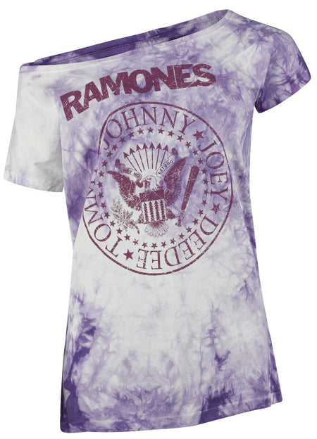 T-Shirt Manches courtes  de Ramones - Crest - S à XXL - pour Femme - lilas - Ramones