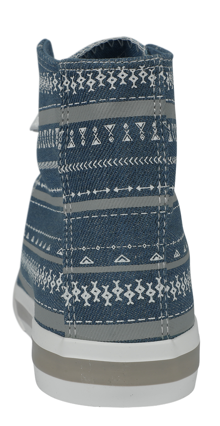 Baskets hautes  de RED by EMP - Graphic Ornaments - Baskets - EU37 - pour Unisexe - bleu/gris/blanc - RED by EMP - View 2