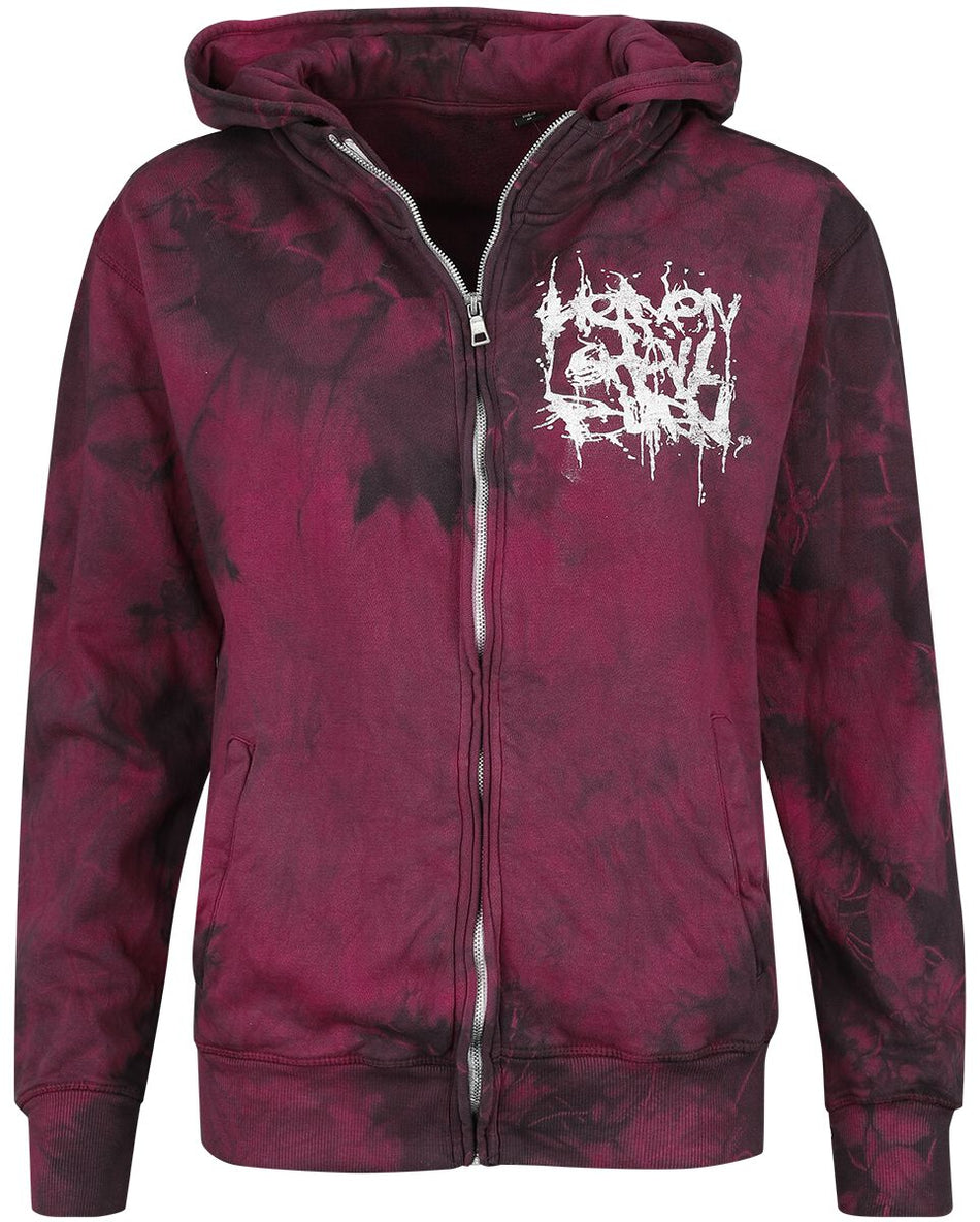 Sweat-shirt zippé à capuche  de Heaven Shall Burn - Nothing - S - pour Femme - rouge - Heaven Shall Burn