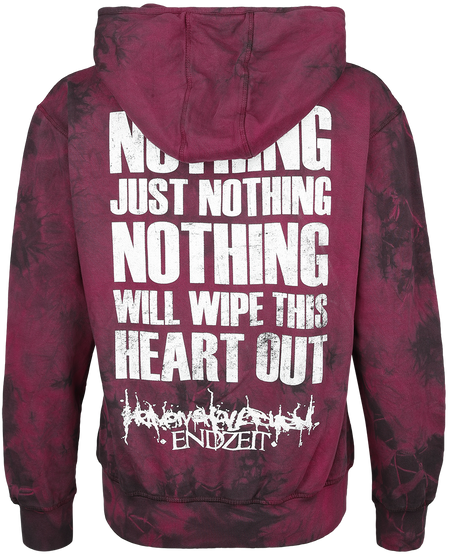 Sweat-shirt zippé à capuche  de Heaven Shall Burn - Nothing - S - pour Femme - rouge - Heaven Shall Burn - View 2