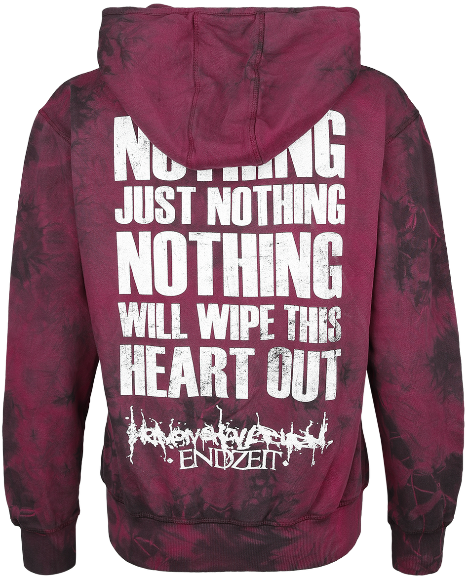Sweat-shirt zippé à capuche  de Heaven Shall Burn - Nothing - S - pour Femme - rouge - Heaven Shall Burn - View 2