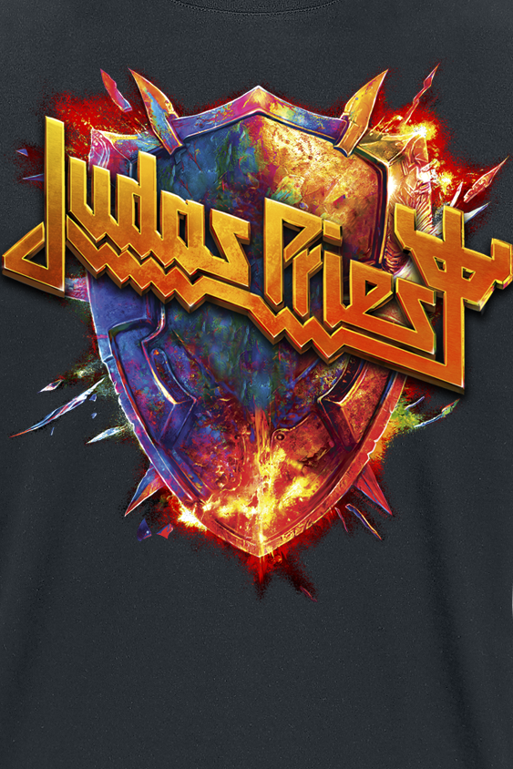 T-Shirt Manches courtes  de Judas Priest - Shield Burst Logo - S à 4XL - pour Homme - noir - Judas Priest - View 2