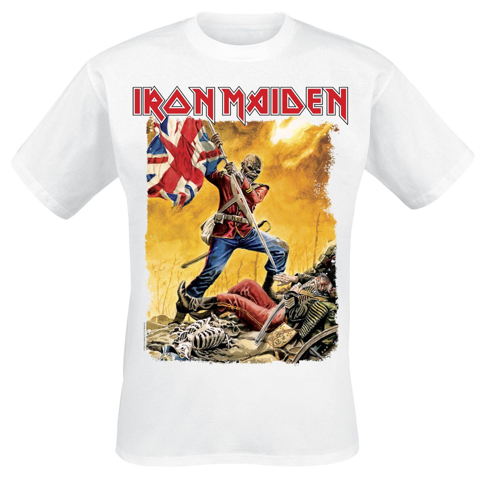 T-Shirt Manches courtes  de Iron Maiden - The Trooper Z2 - S à 4XL - pour Homme - blanc - Iron Maiden
