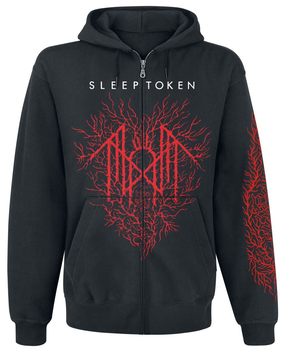 Sweat-shirt zippé à capuche  de Sleep Token - Portrait Zip - S à XXL - pour Homme - noir - Sleep Token