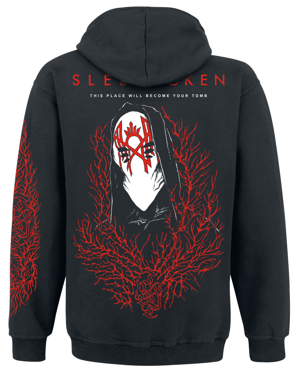 Sweat-shirt zippé à capuche  de Sleep Token - Portrait Zip - S à XL - pour Homme - noir - Sleep Token - View 2